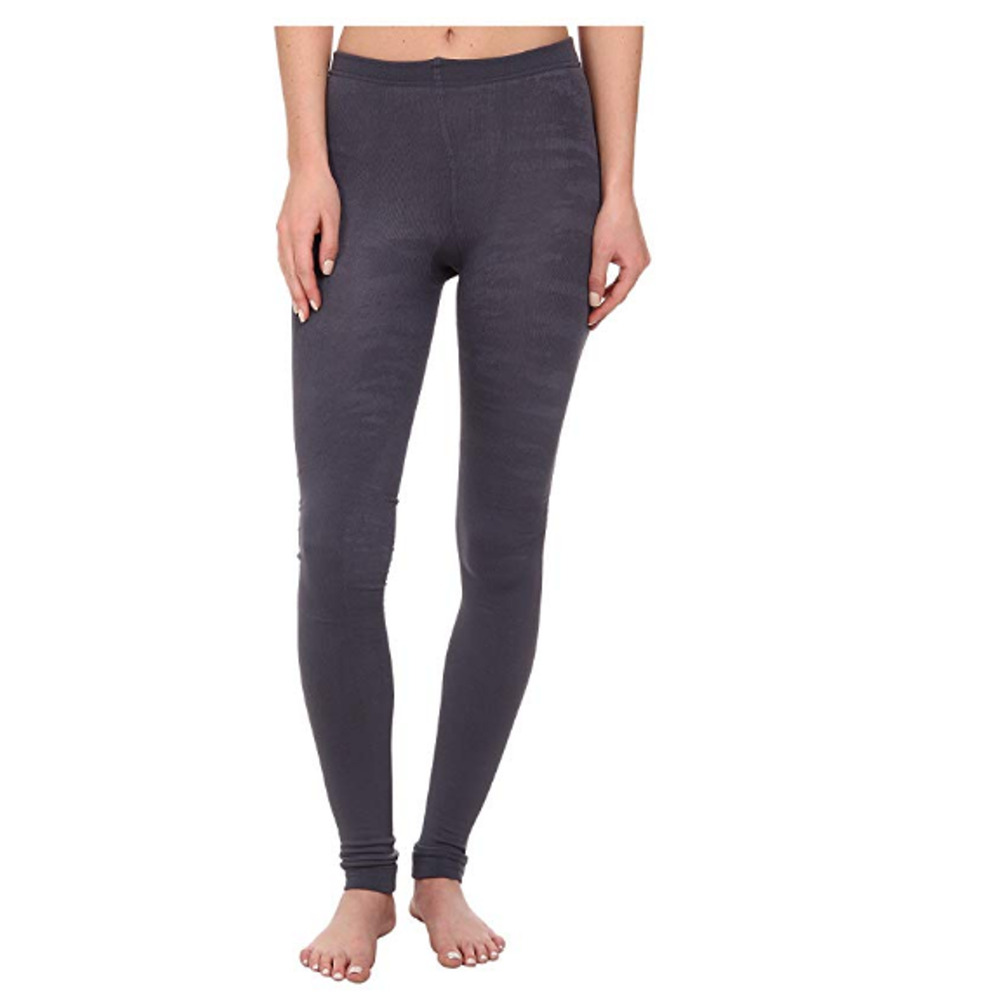 Plush Fleece-Lined Footless Tights Extra Soft Gray Size S/M